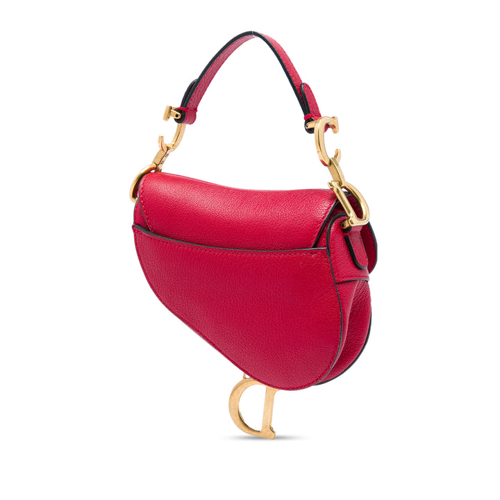 Dior Mini Cuir de veau grainé Saddle Sac