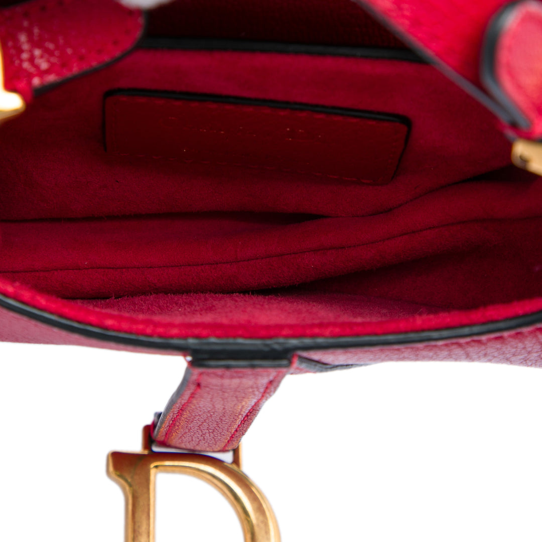 Dior Mini Cuir de veau grainé Saddle Sac