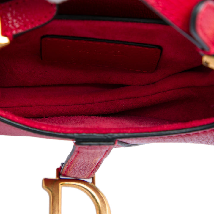 Dior Mini Cuir de veau grainé Saddle Sac