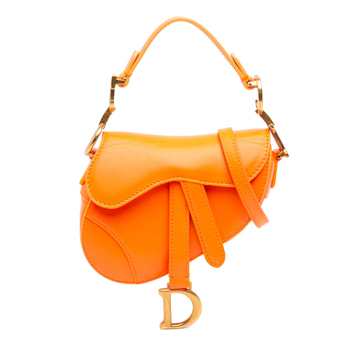 Dior Micro Cuir de chèvre Saddle Sac