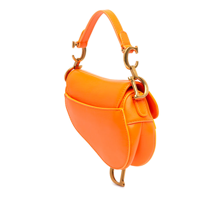 Dior Micro Cuir de chèvre Saddle Sac