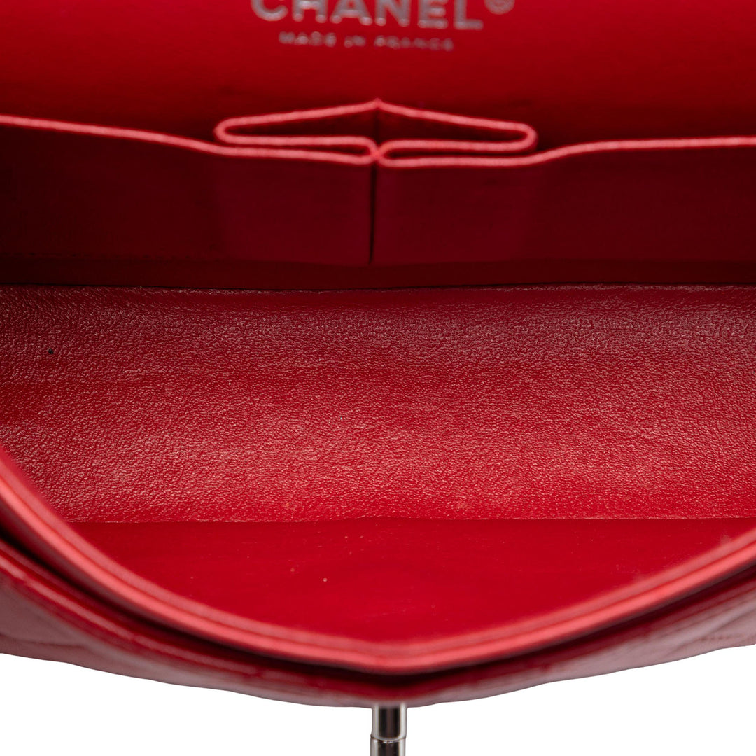 Chanel Medium Classic Tricolor Cuir d’agneau Double rabat