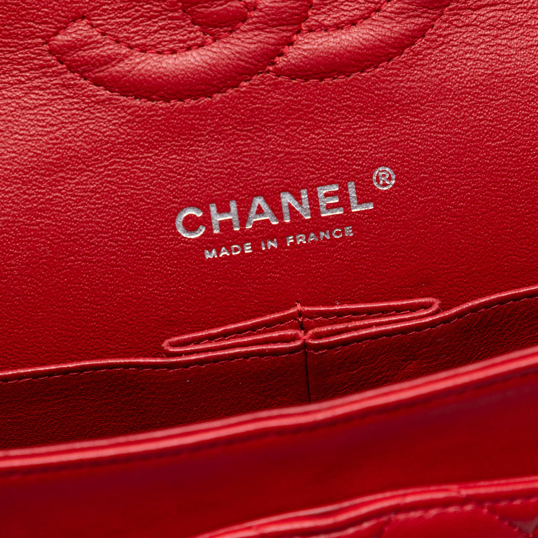 Chanel Medium Classic Tricolor Cuir d’agneau Double rabat