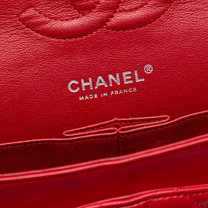 Chanel Medium Classic Tricolor Cuir d’agneau Double rabat