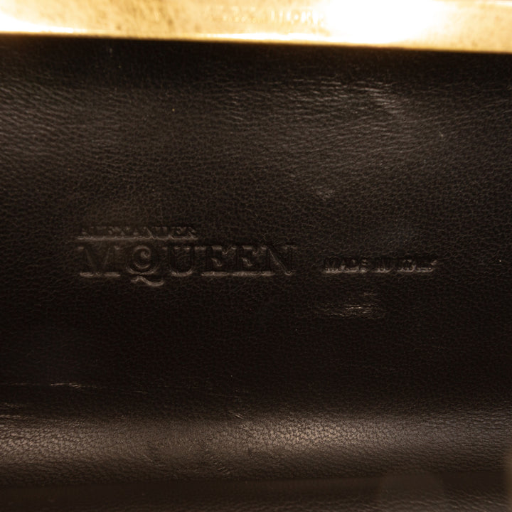 Alexander McQueen Bicolor Cuir Twin Long Skull Pochette