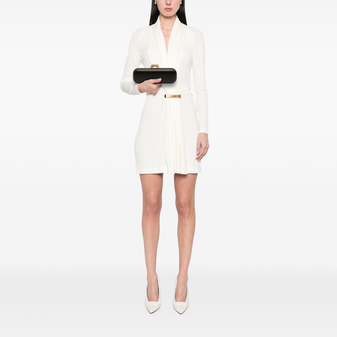 Alexander McQueen Bicolor Cuir Twin Long Skull Pochette