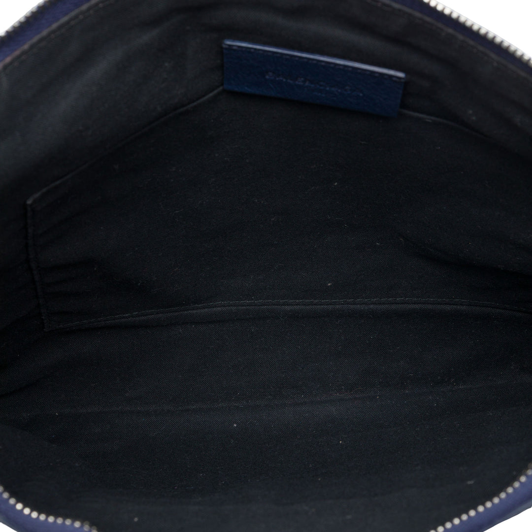 Balenciaga Cuir d’agneau Motocross Giant 12 Zip Around Flat Pochette