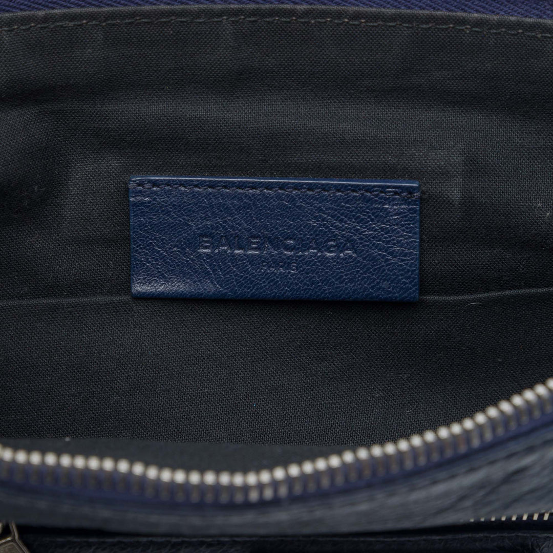 Balenciaga Cuir d’agneau Motocross Giant 12 Zip Around Flat Pochette