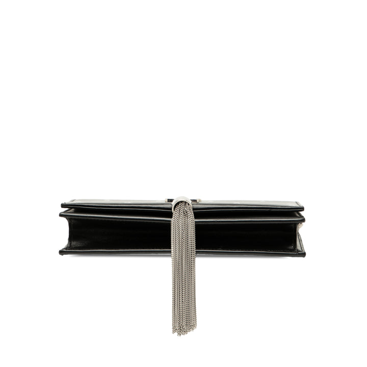 Saint Laurent Cuir de veau Star Print Classic Monogram Kate Tassel Wallet on Chain Noir