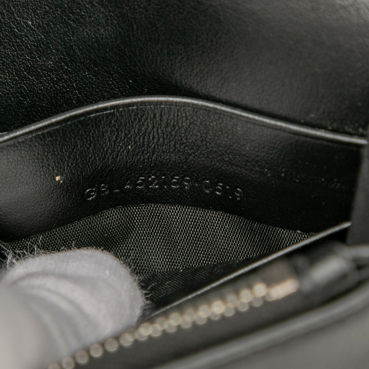 Saint Laurent Cuir de veau Star Print Classic Monogram Kate Tassel Wallet on Chain Noir