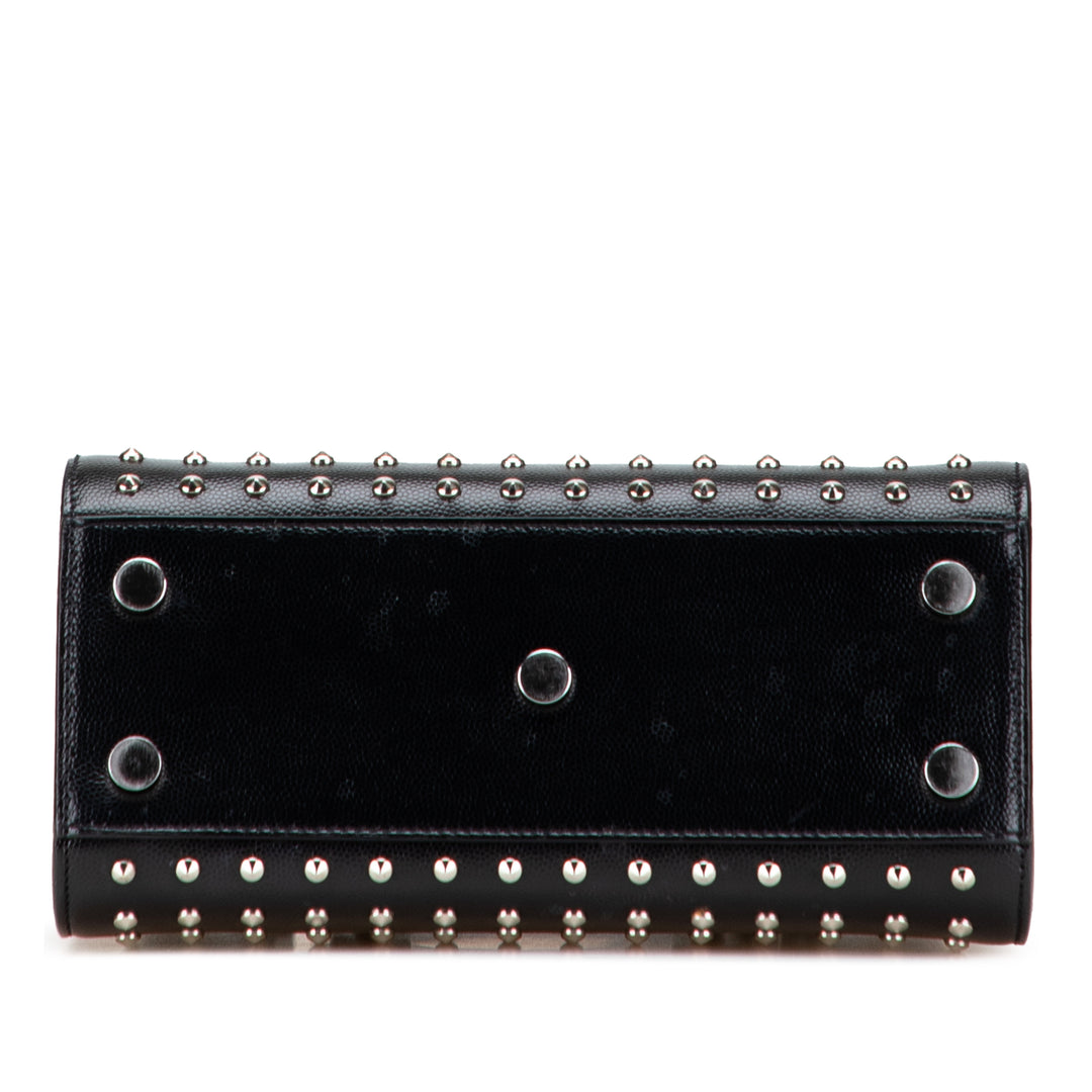Saint Laurent Nano Grain de Poudre Studded Sac de Jour Sac cartable Noir