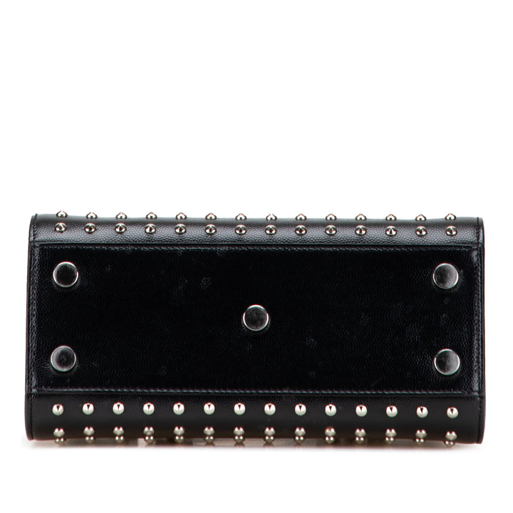 Saint Laurent Nano Grain de Poudre Studded Sac de Jour Sac cartable Noir