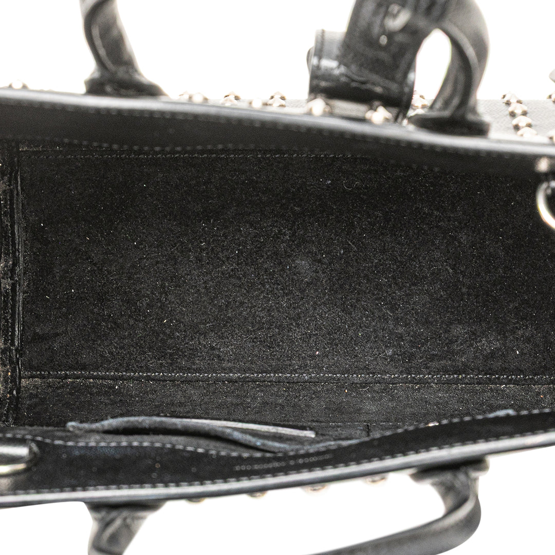 Saint Laurent Nano Grain de Poudre Studded Sac de Jour Sac cartable Noir