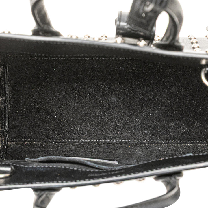 Saint Laurent Nano Grain de Poudre Studded Sac de Jour Sac cartable Noir