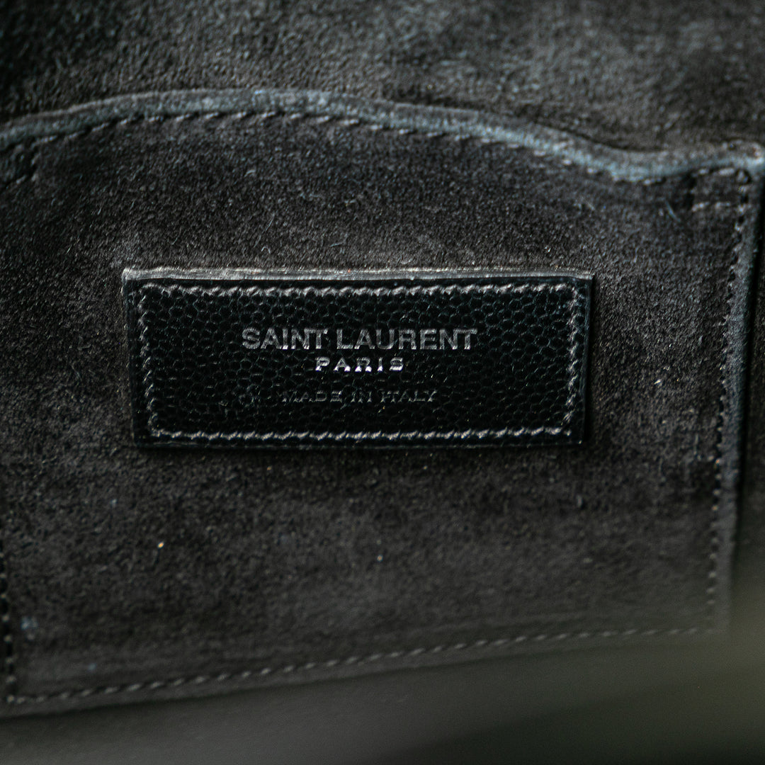 Saint Laurent Nano Grain de Poudre Studded Sac de Jour Sac cartable Noir