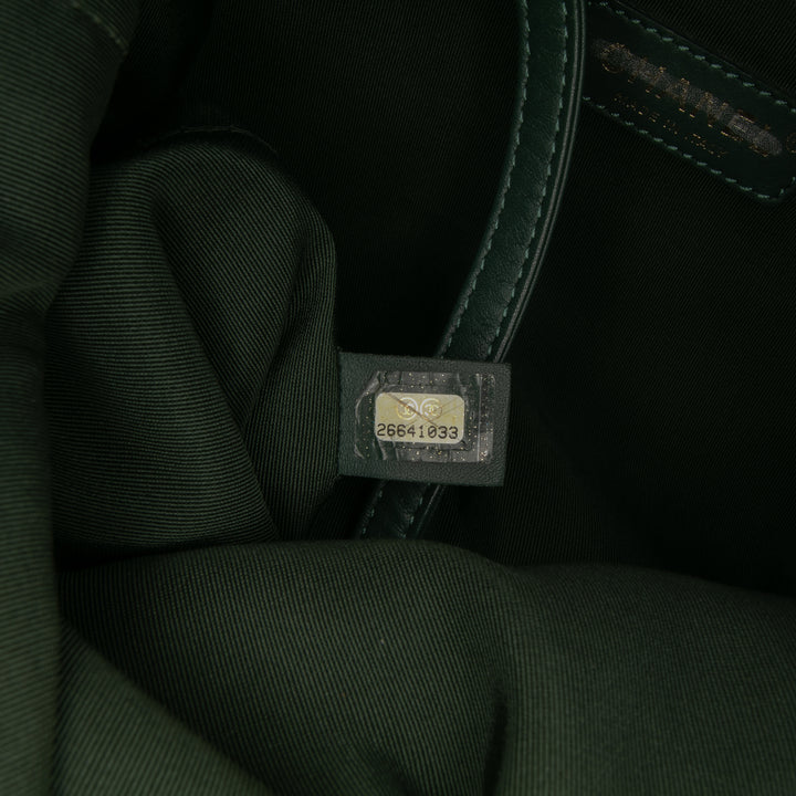 CC Quilted Caviar Casual Style Hobo Green - Gaby Paris