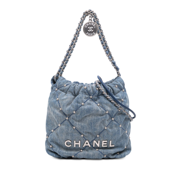 clouté 22 Sac Mini Jean Bleu