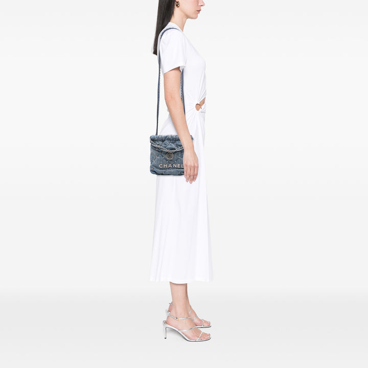 clouté 22 Sac Mini Jean Bleu