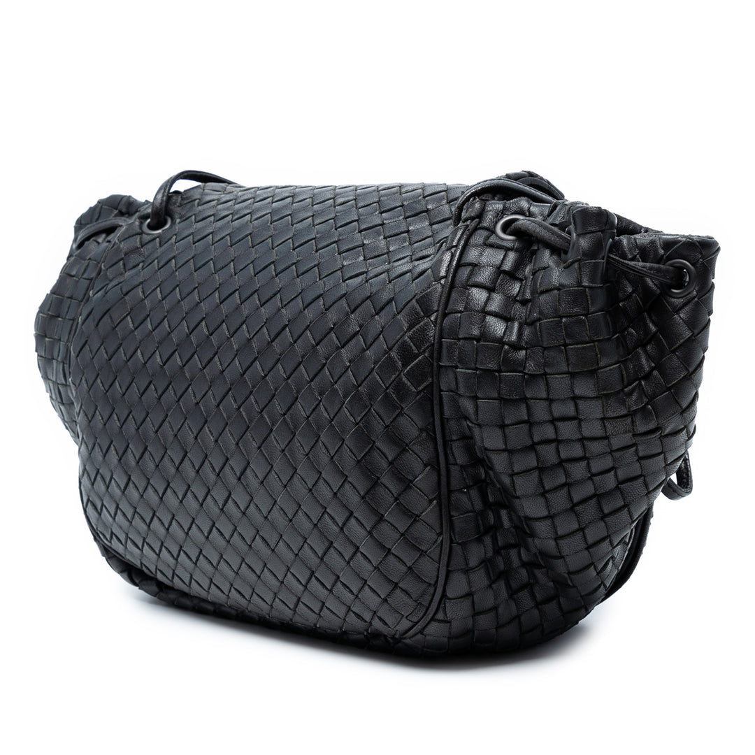 Bottega Veneta Nappa Intrecciato Flap Sac porté croisé Noir – GABY PARIS Authentique