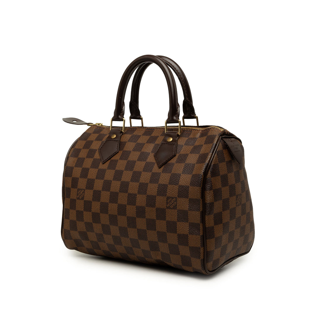 Louis Vuitton Sac à main Speedy 25 Damier Ébène Marron – vue 2 – GABY PARIS