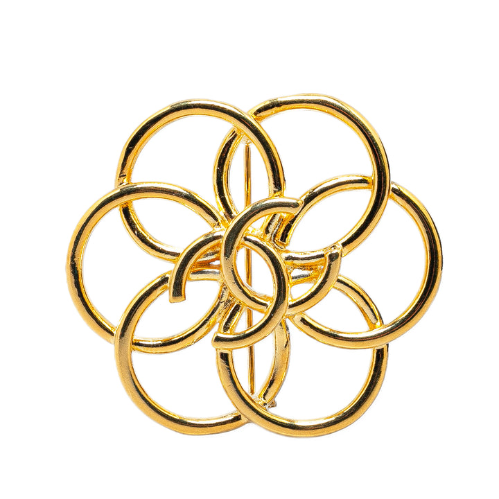 Gold Plated CC Brooch Gold - Gaby Paris