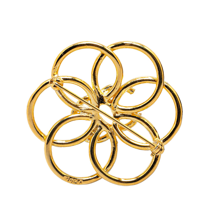 Gold Plated CC Brooch Gold - Gaby Paris