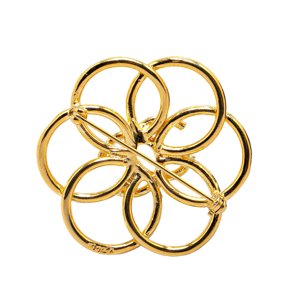 Chanel Gold Plated CC Brooch Gold - GABY PARIS