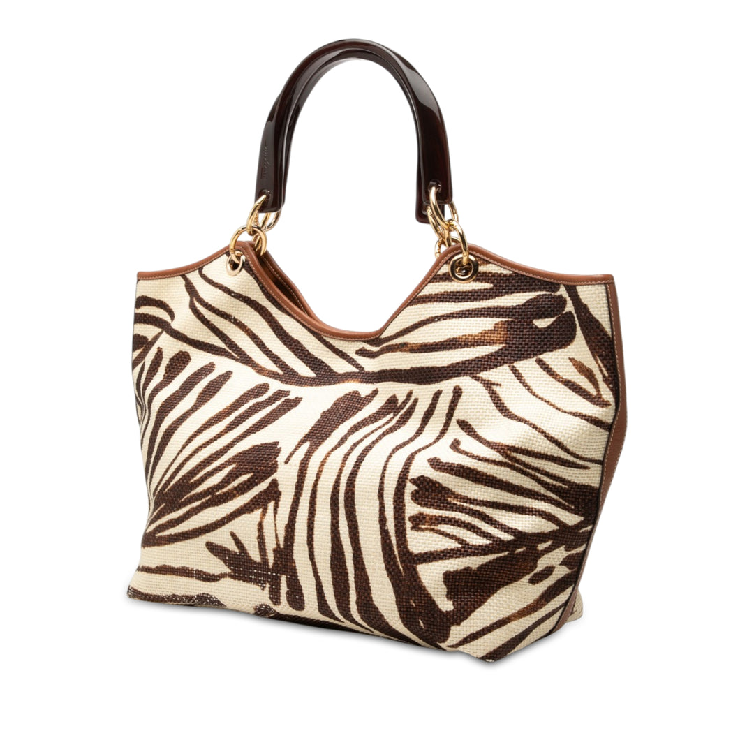 Ferragamo Cabas Zebra Imprimé Marron – vue 2 – GABY PARIS