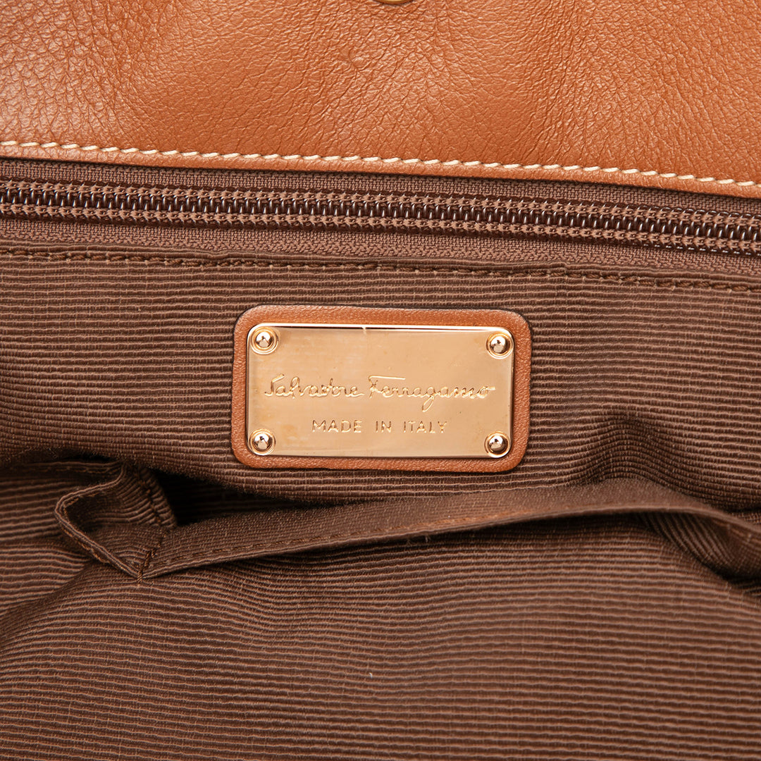 Ferragamo Cabas Zebra Imprimé Marron – vue 5 – GABY PARIS