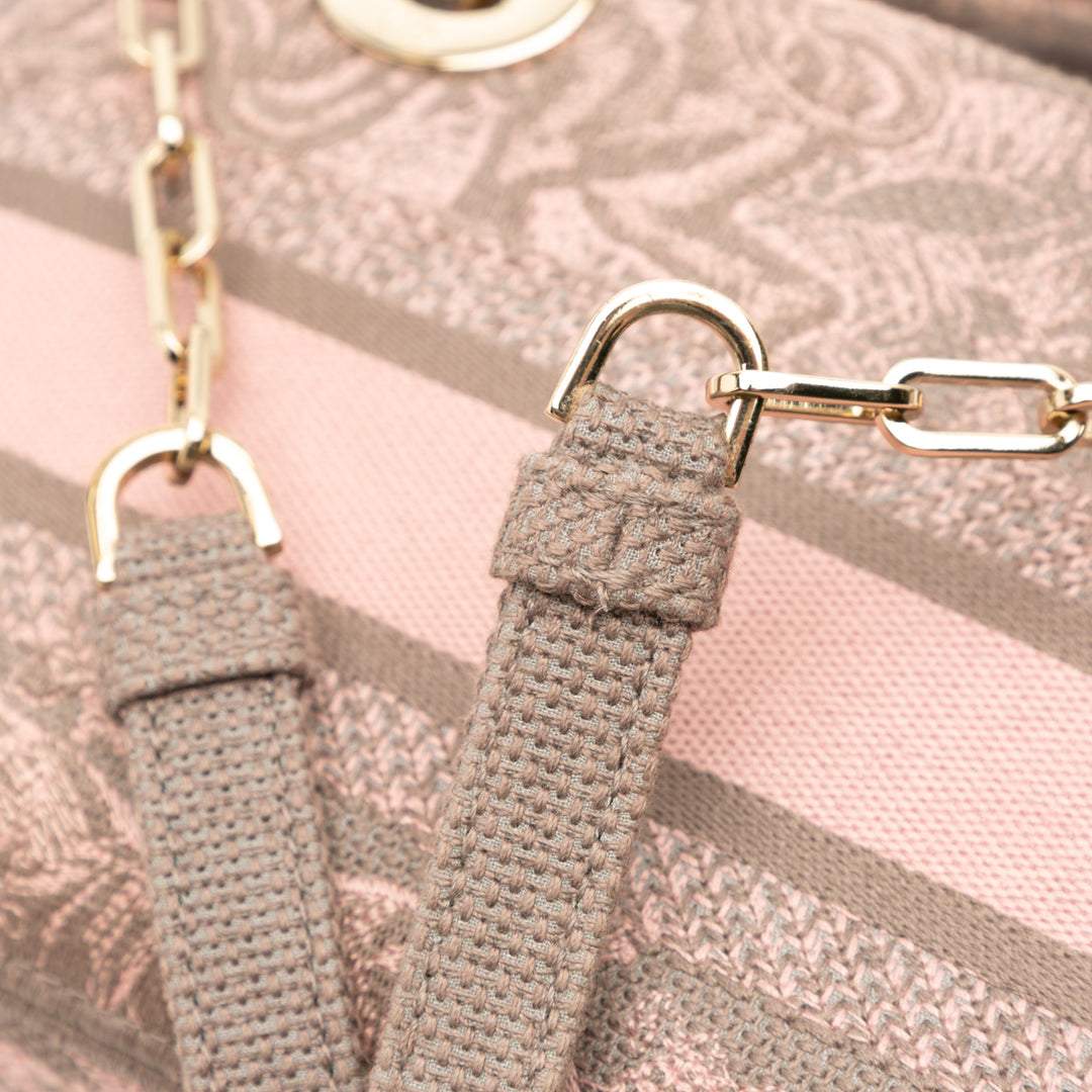 Dior Medium Toile Embroidered Toile De Jouy Lady D Joy Sac cartable Rose – GABY PARIS Authentique