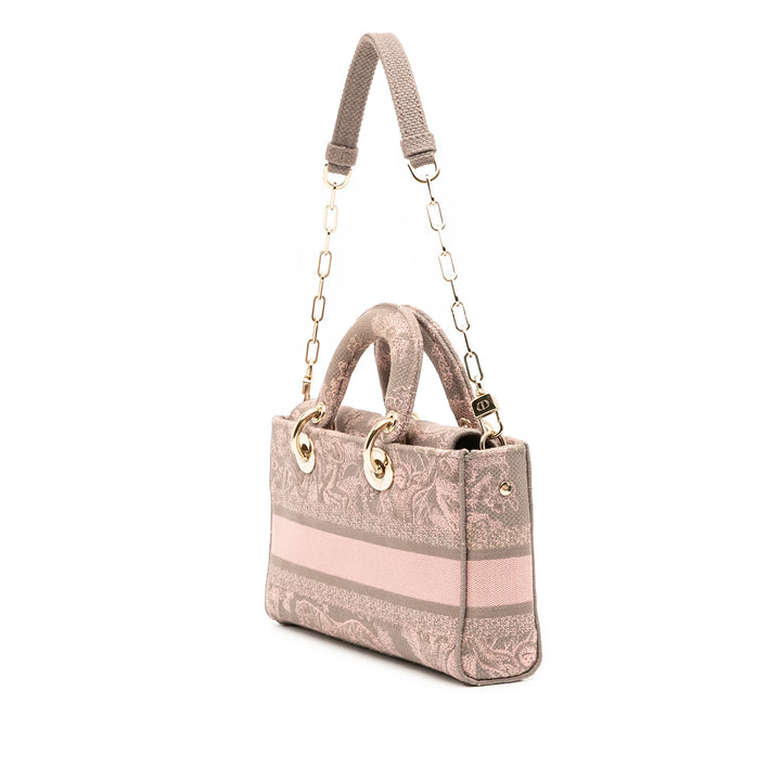 Dior Medium Toile Embroidered Toile De Jouy Lady D Joy Sac cartable Rose – GABY PARIS Authentique
