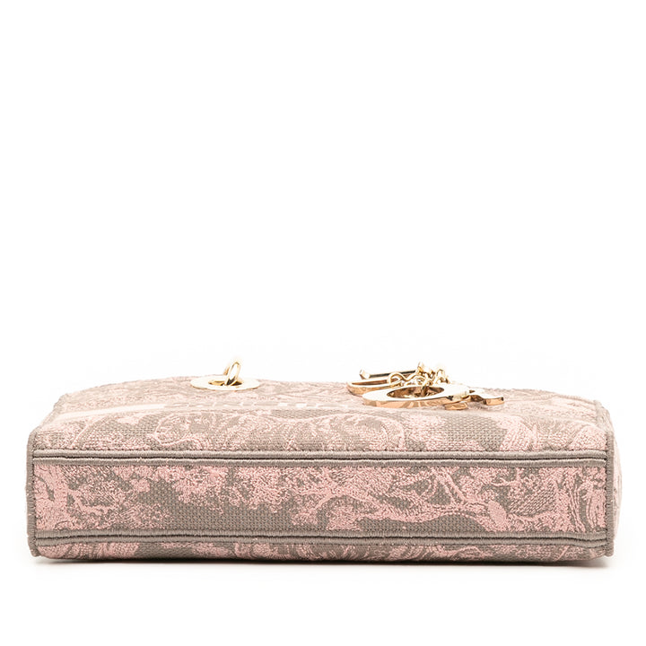 Dior Medium Toile Embroidered Toile De Jouy Lady D Joy Sac cartable Rose – GABY PARIS Authentique