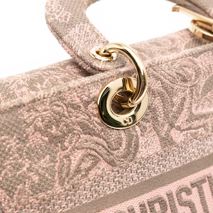 Dior Medium Toile Embroidered Toile De Jouy Lady D Joy Sac cartable Rose – GABY PARIS Authentique
