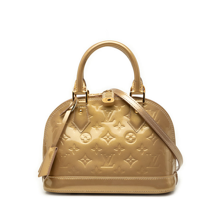 Louis Vuitton Alma BB Cuir verni Monogram Doré
