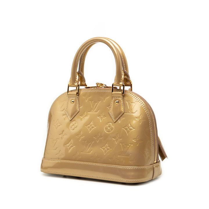 Louis Vuitton Alma BB Cuir verni Monogram Doré