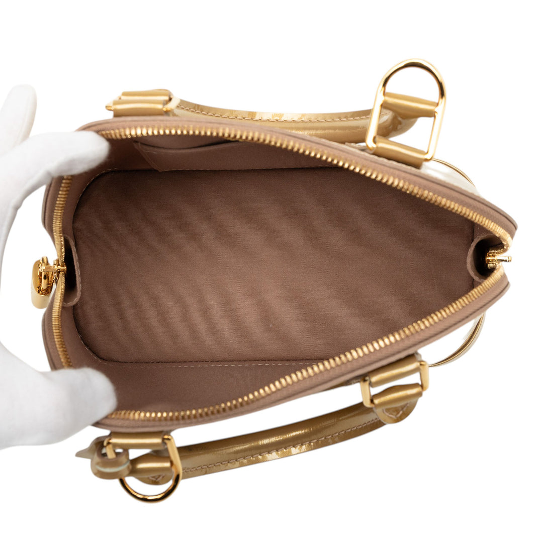 Louis Vuitton Alma BB Cuir verni Monogram Doré