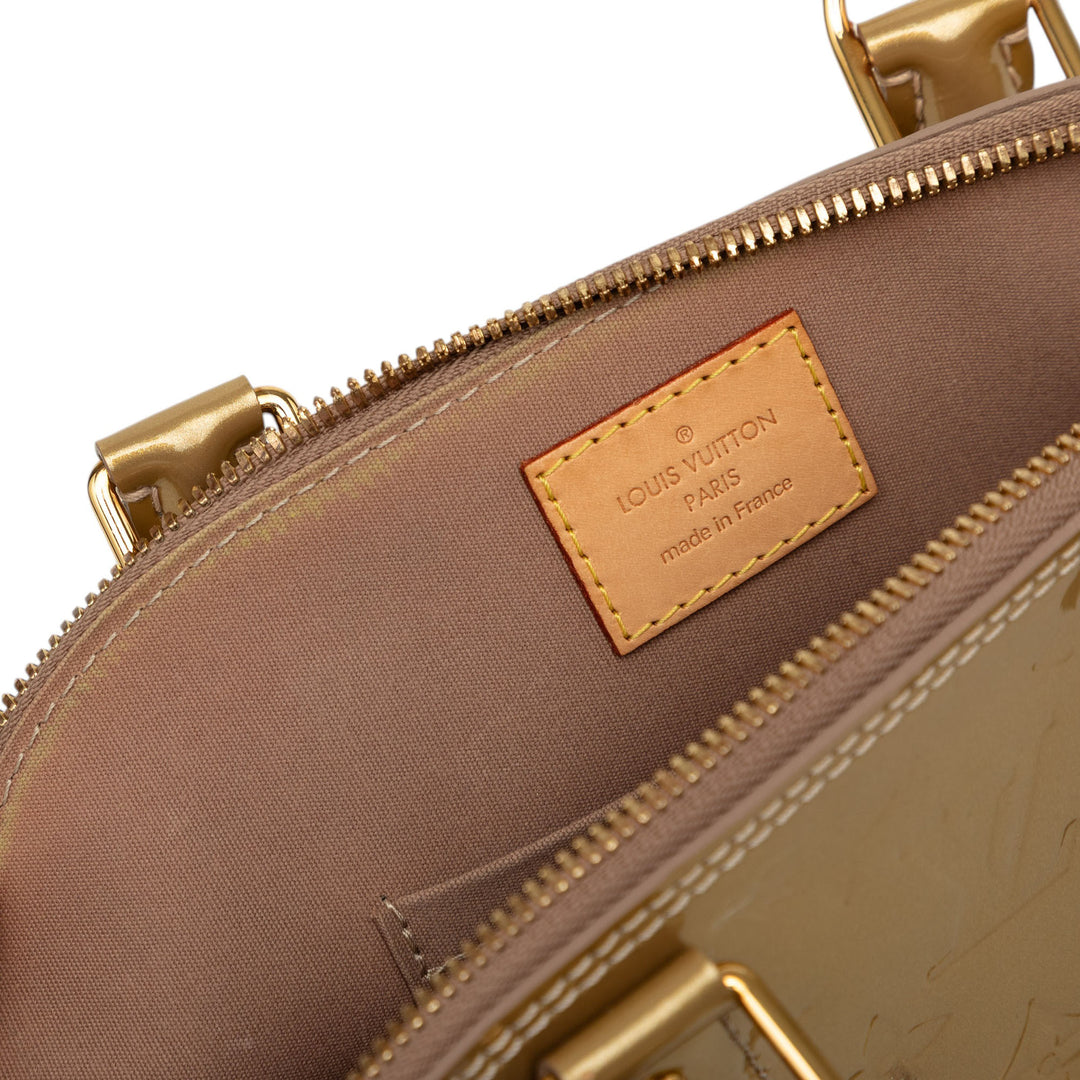 Louis Vuitton Alma BB Cuir verni Monogram Doré