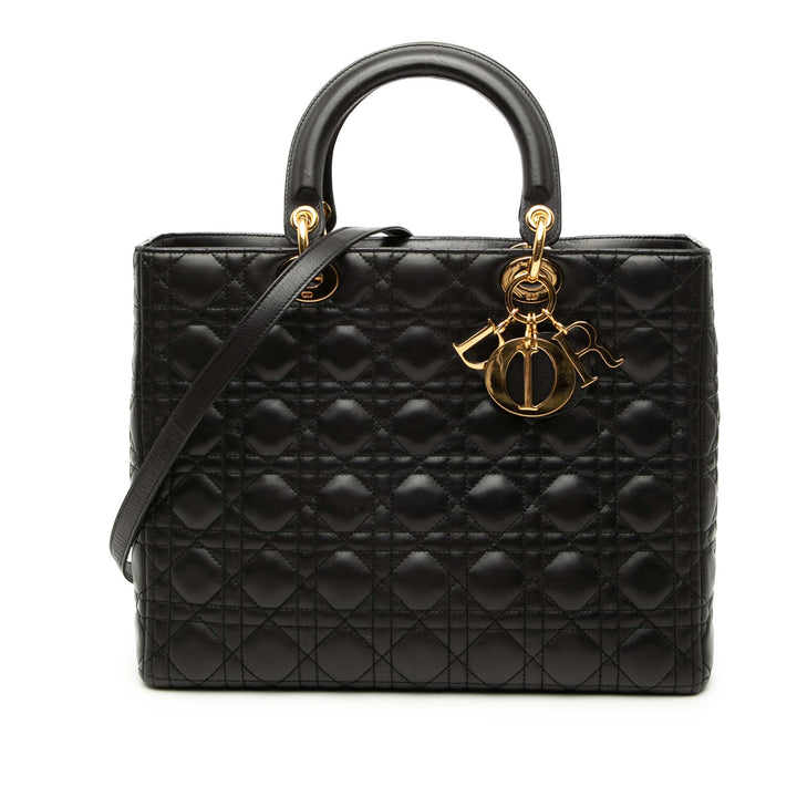 Dior Large Cuir d’agneau Cannage Lady Dior