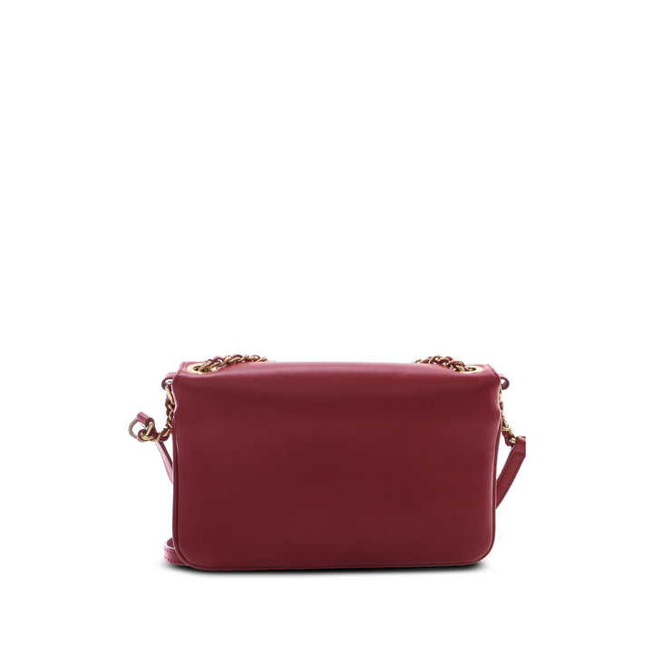 Chanel Sac à main Matelassé CC Unchained à rabat Petit Cuir d'agneau Rouge – vue 2 – GABY PARIS