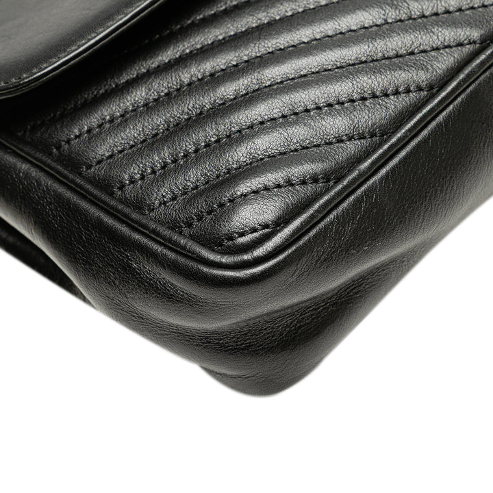 Leather Triomphe Chain Crossbody Black - Gaby Paris