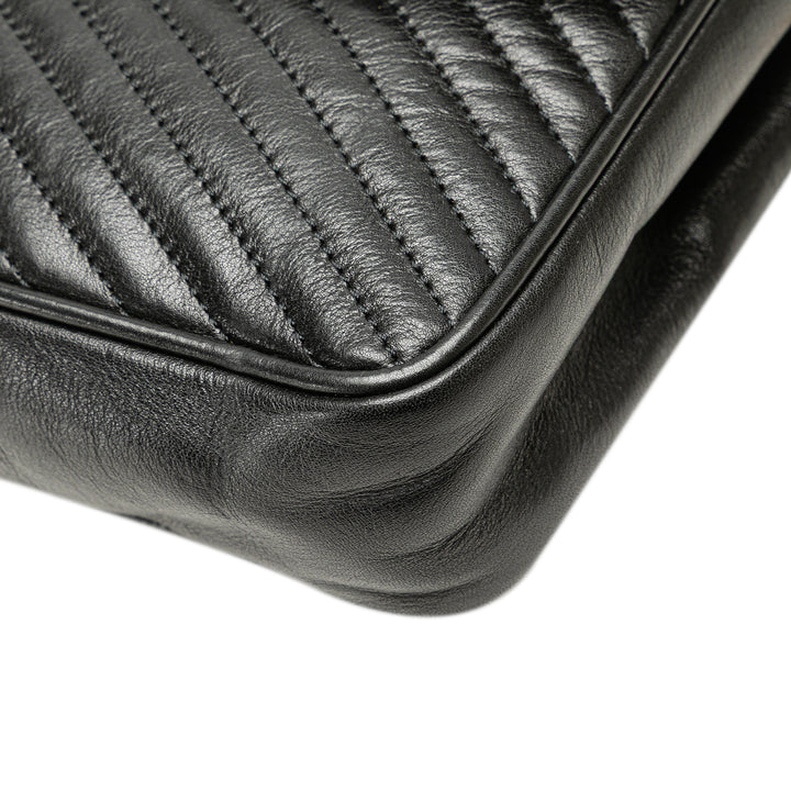 Leather Triomphe Chain Crossbody Black - Gaby Paris
