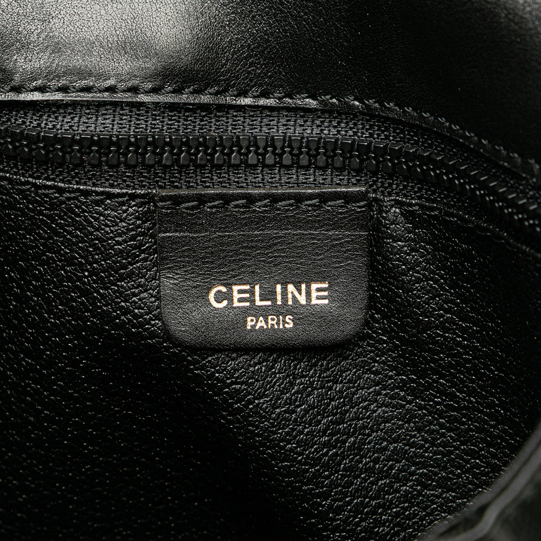 Leather Triomphe Chain Crossbody Black - Gaby Paris