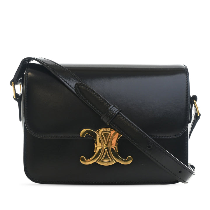 Celine Teen brillant Cuir de veau Triomphe Sac porté croisé