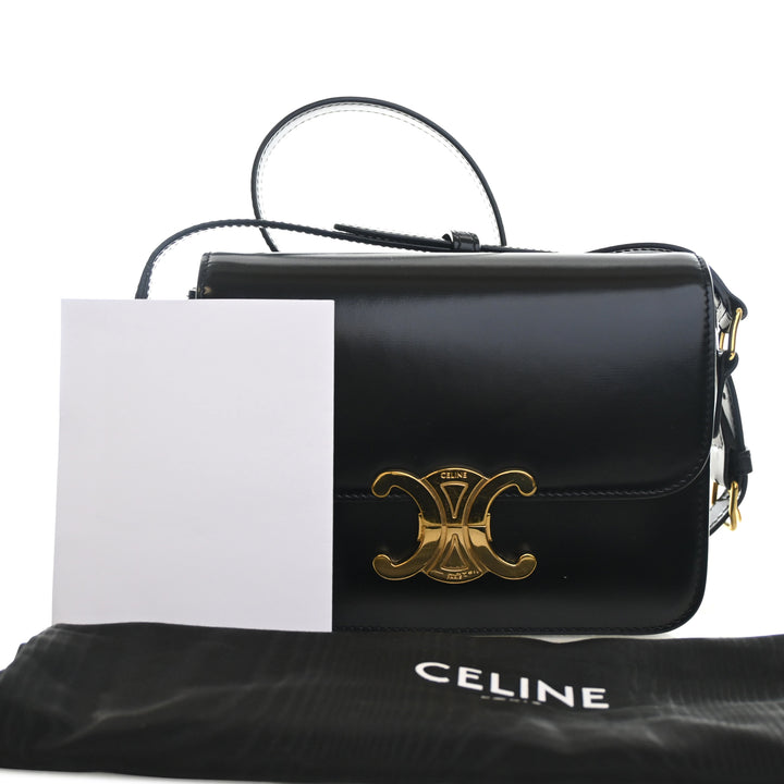 Celine Teen brillant Cuir de veau Triomphe Sac porté croisé