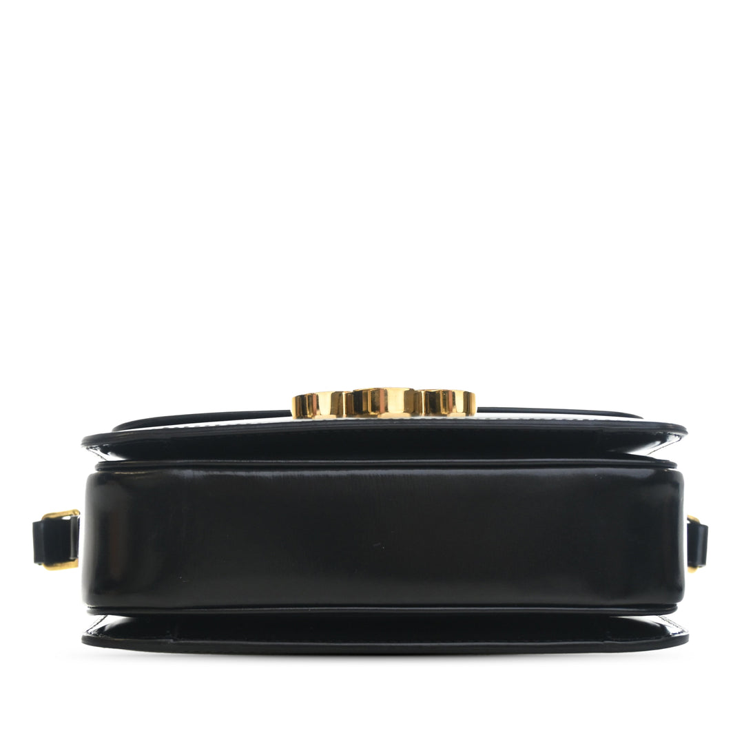 Celine Teen brillant Cuir de veau Triomphe Sac porté croisé
