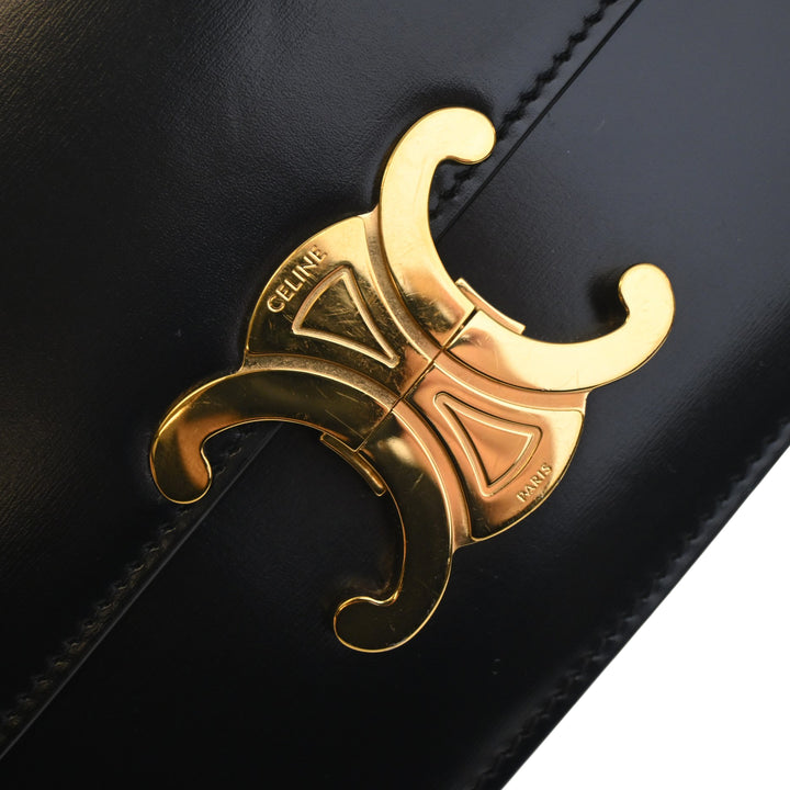 Celine Teen brillant Cuir de veau Triomphe Sac porté croisé