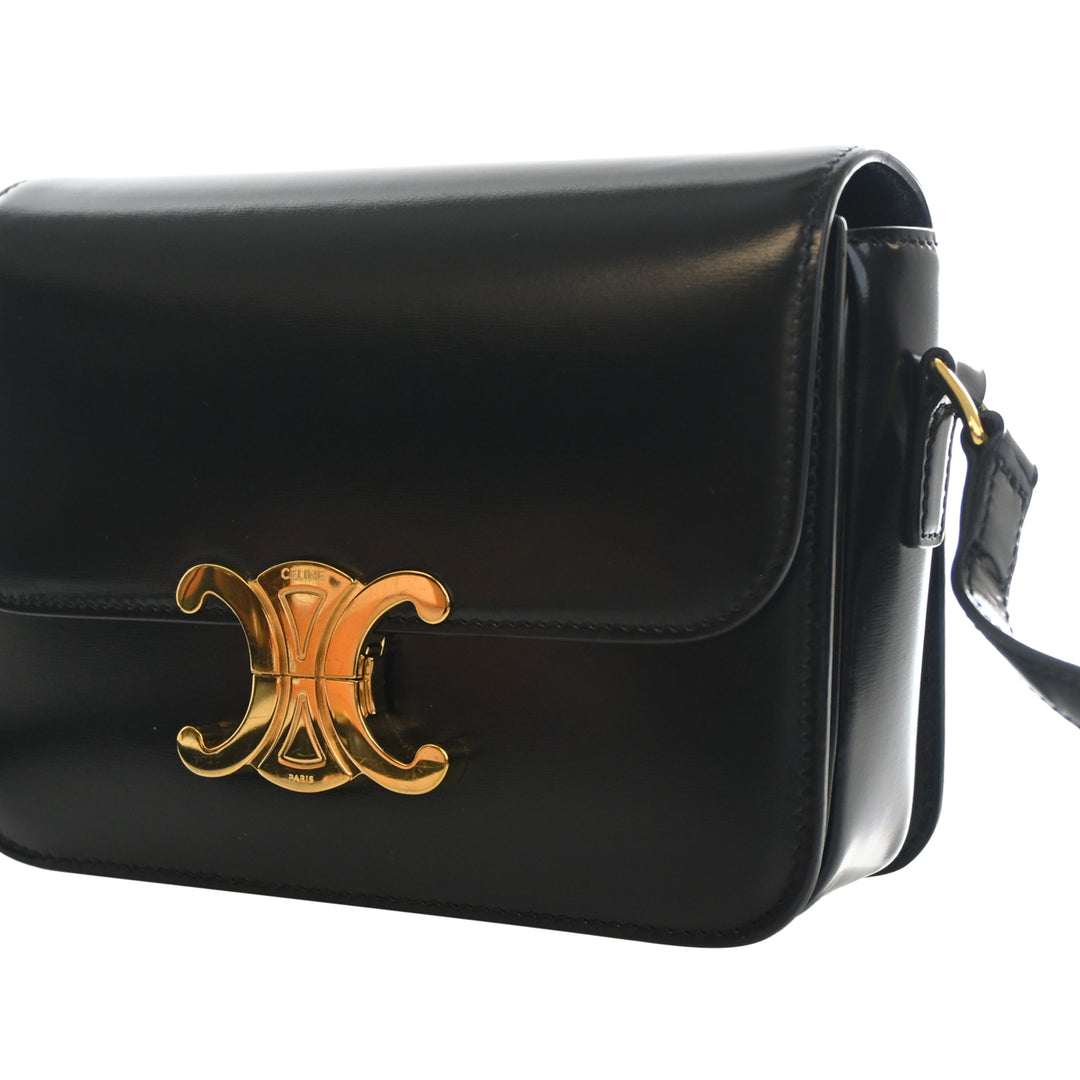 Celine Teen brillant Cuir de veau Triomphe Sac porté croisé