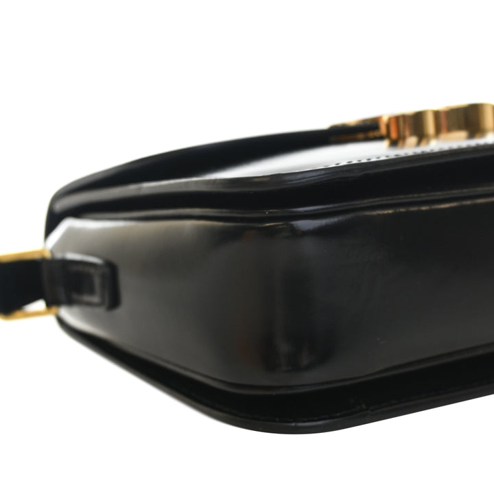 Celine Teen brillant Cuir de veau Triomphe Sac porté croisé