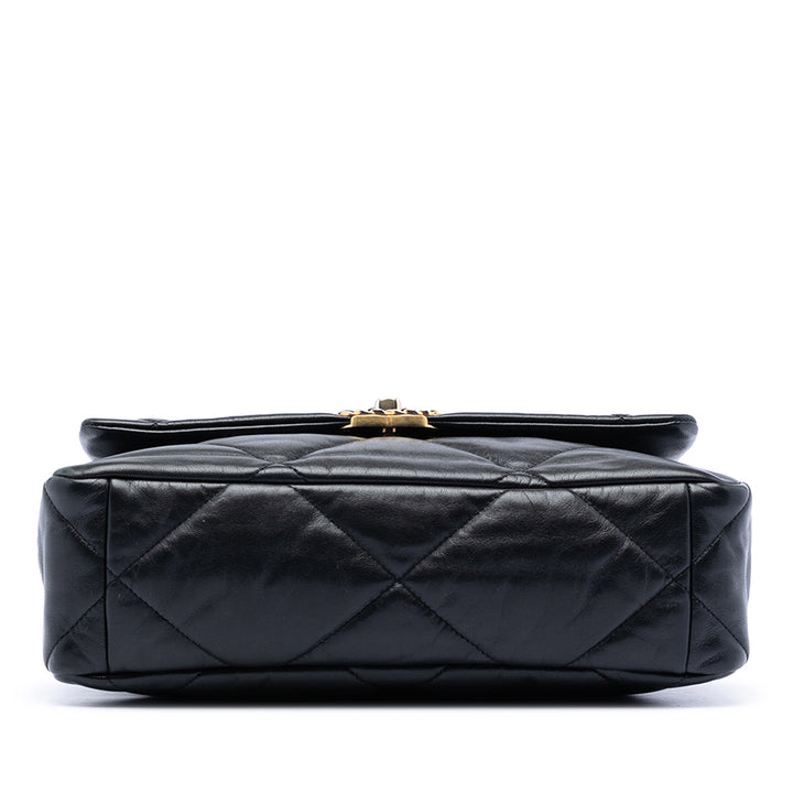 Chanel 19 à rabat Grand Cuir d'agneau
