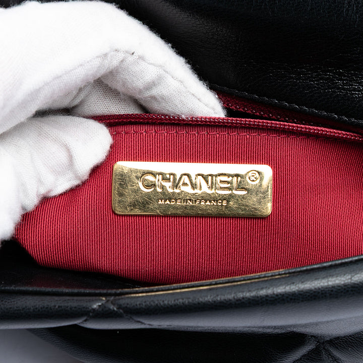 Chanel 19 à rabat Grand Cuir d'agneau